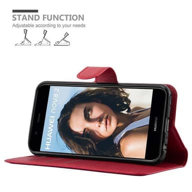 Huawei NOVA 2 Plånboksfodral Skal (Röd)