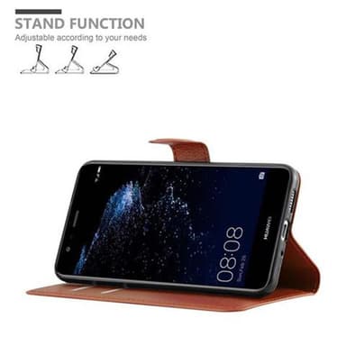 Huawei P10 LITE Plånboksfodral Skal (Brun)