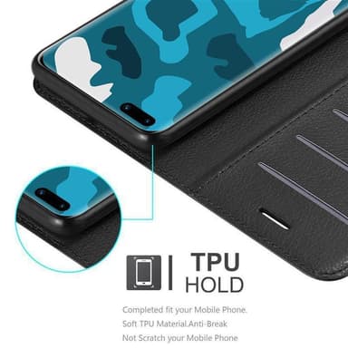 Huawei P40 Plånboksfodral Skal (Svart)