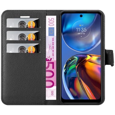 Motorola MOTO E32 4G / E32S Plånboksfodral Skal (Svart)