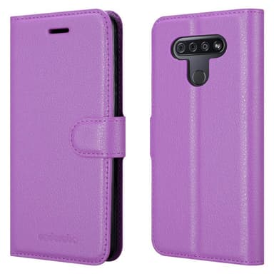 LG KQ51 Plånboksfodral Skal (Lila)