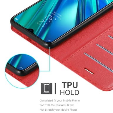 Realme 5 PRO / Realme Q Plånboksfodral Skal (Röd)