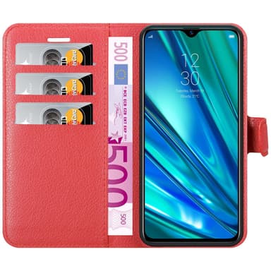 Realme 5 PRO / Realme Q Plånboksfodral Skal (Röd)