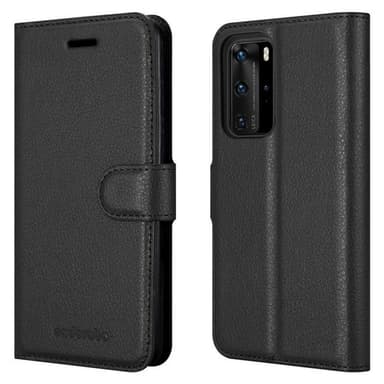Huawei P40 Plånboksfodral Skal (Svart)