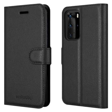 Huawei P40 Plånboksfodral Skal (Svart)