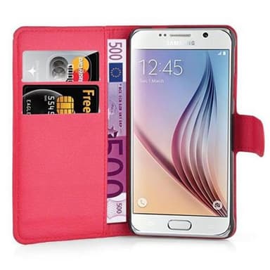 Samsung Galaxy S6 Plånboksfodral Skal (Röd)