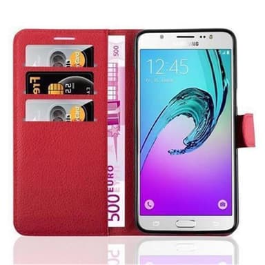 Samsung Galaxy J7 2016 Plånboksfodral Skal (Röd)