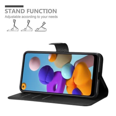 Samsung Galaxy A21 Plånboksfodral Skal (Svart)