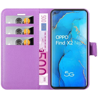 Oppo FIND X2 NEO Plånboksfodral Skal (Lila)