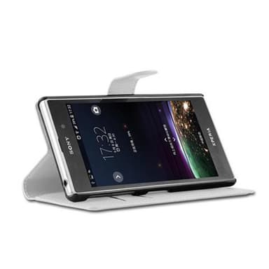 Sony Xperia Z1 Plånboksfodral Skal (Vit)