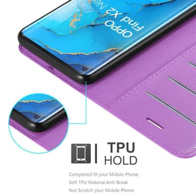 Oppo FIND X2 NEO Plånboksfodral Skal (Lila)