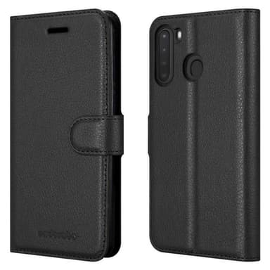 Samsung Galaxy A21 Plånboksfodral Skal (Svart)