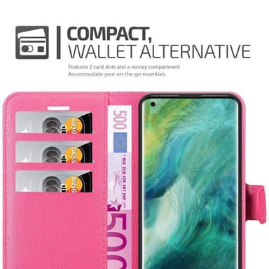 Oppo FIND X2 PRO Plånboksfodral Skal (Rosa)