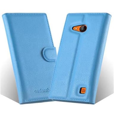Nokia Lumia 730 Plånboksfodral Skal (Blå)
