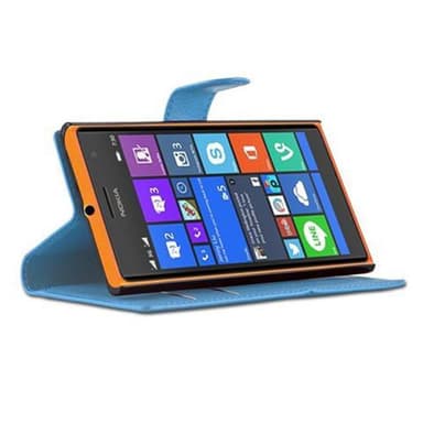 Nokia Lumia 730 Plånboksfodral Skal (Blå)