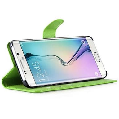 Samsung Galaxy S6 EDGE Plånboksfodral Skal (Grön)