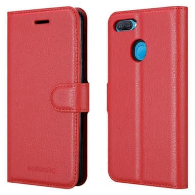 Oppo A12 Plånboksfodral Skal (Röd)