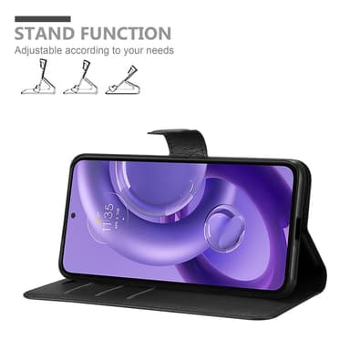 Motorola EDGE 30 NEO Plånboksfodral Skal (Svart)