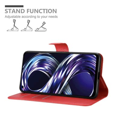 Realme 8i / Narzo 50 4G Plånboksfodral Skal (Röd)