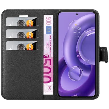 Motorola EDGE 30 NEO Plånboksfodral Skal (Svart)