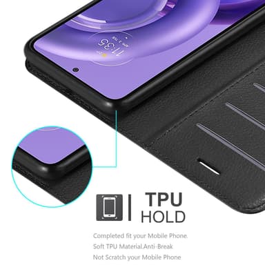 Motorola EDGE 30 NEO Plånboksfodral Skal (Svart)