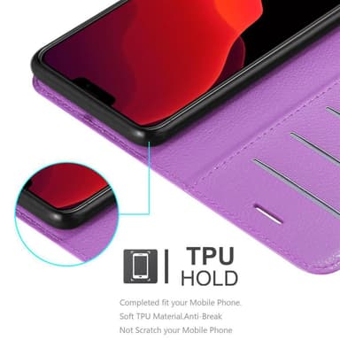 iPhone 12 PRO MAX Plånboksfodral Skal (Lila)