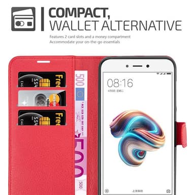 Xiaomi RedMi 5A Plånboksfodral Skal (Röd)