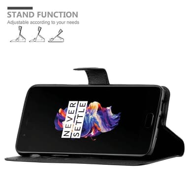 OnePlus 5 Plånboksfodral Skal (Svart)