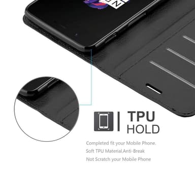OnePlus 5 Plånboksfodral Skal (Svart)