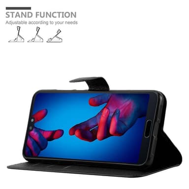 Huawei P20 Plånboksfodral Skal (Svart)