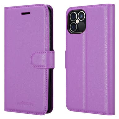 iPhone 12 PRO MAX Plånboksfodral Skal (Lila)