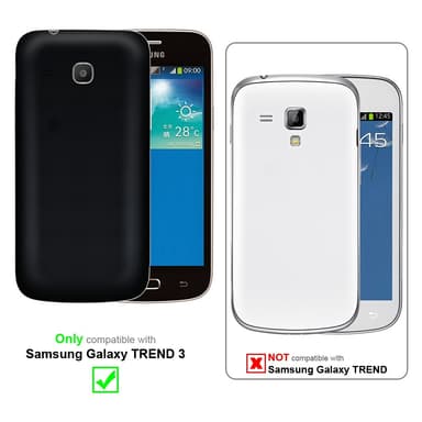 Samsung Galaxy TREND 3 Plånboksfodral Skal (Svart)