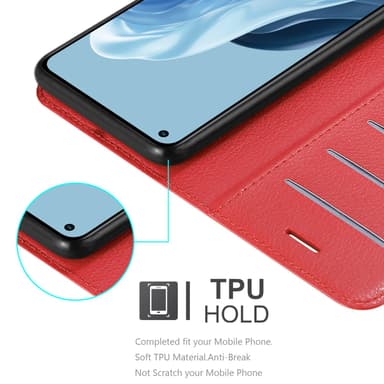 Realme 7 5G Plånboksfodral Skal (Röd)