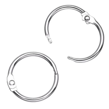 Öppningsbara gardinringar / duschdraperiringar 30 st Silver 60 mm