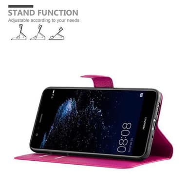 Huawei P10 LITE Plånboksfodral Skal (Rosa)