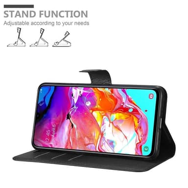 Samsung Galaxy A70 / A70s Plånboksfodral Skal (Svart)