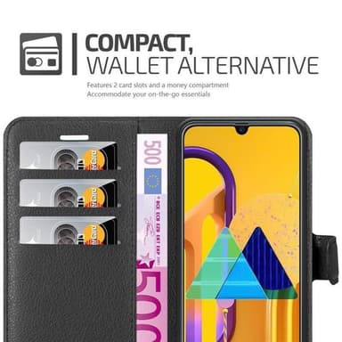 Samsung Galaxy M21 / M30s Plånboksfodral Skal (Svart)