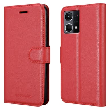 Realme 7 5G Plånboksfodral Skal (Röd)