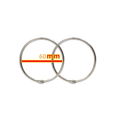 Öppningsbara gardinringar / duschdraperiringar 30 st Silver 60 mm