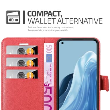 Realme 7 5G Plånboksfodral Skal (Röd)