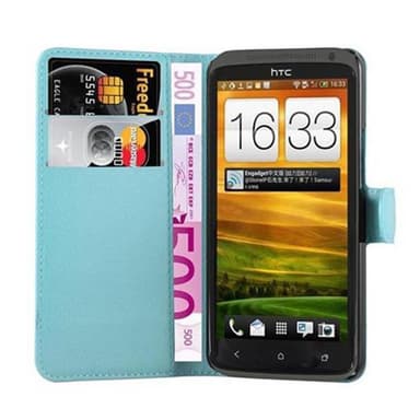 HTC ONE X / X+ Plånboksfodral Skal (Blå)