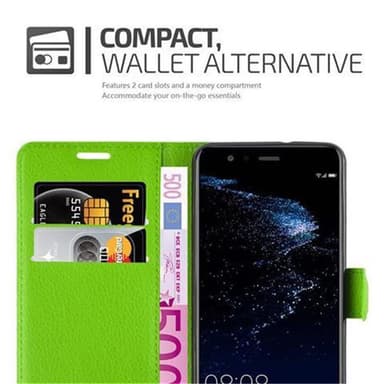 Huawei P10 LITE Plånboksfodral Skal (Grön)