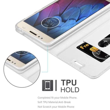 Motorola MOTO G5S PLUS Fodral Skal Case (Silver)