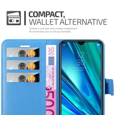 Realme 5 PRO / Realme Q Plånboksfodral Skal (Blå)