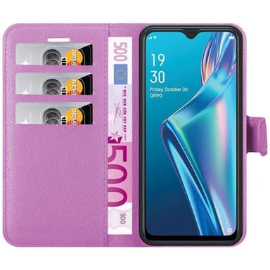 Oppo A12 Plånboksfodral Skal (Lila)