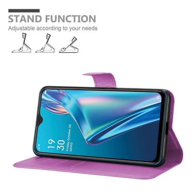 Oppo A12 Plånboksfodral Skal (Lila)