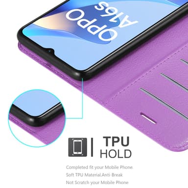 Oppo A16s / A54s Plånboksfodral Skal (Lila)