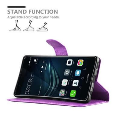 Huawei P9 Plånboksfodral Skal (Lila)