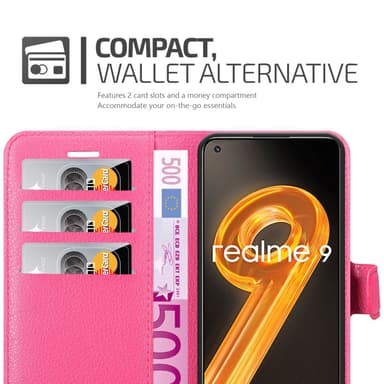 Realme 9 4G / 9 PRO+ Plånboksfodral Skal (Rosa)