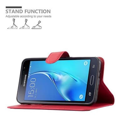 Samsung Galaxy J3 2016 Plånboksfodral Skal (Röd)